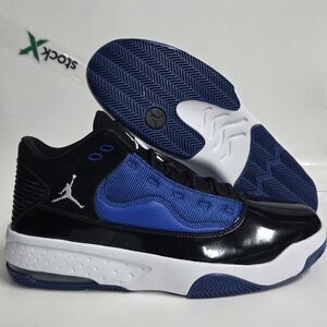 Nike Men's Size 10.5 Jordan Max Aura 2 (CK6636 014) Black/White-Game Royal